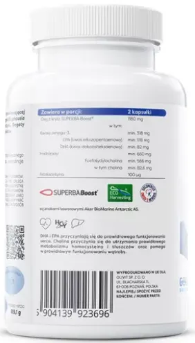 Омега-3 Osavi Super Krill Oil 1180 мг 120 капсул (5904139923696) - зображення 2