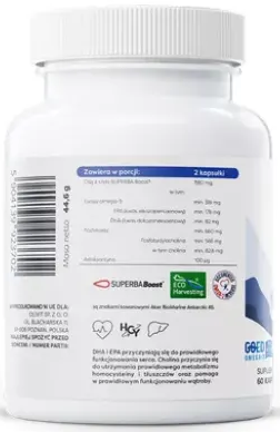 Olej rybny Osavi Super Krill Oil 1180 mg 60 kapsułek miękkich (5904139923702) - obraz 2