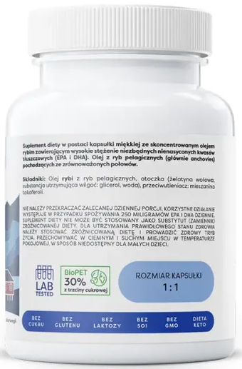 Омега-3 Osavi Super Strong Omega 3 500 EPA / 250 DHA 60 капсул (5904139924204) - зображення 3