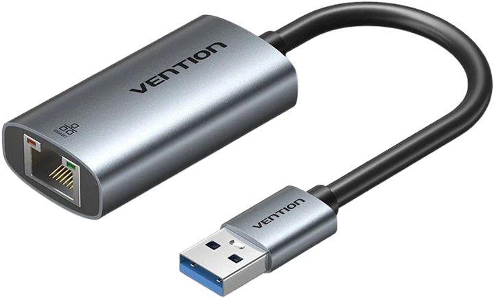 Адаптер Vention USB-A to RJ45 0.15m Silver (6922794789968) - Фото 1 Адаптер Vention USB-A to RJ45 0.15m Silver (6922794789968) - зображення 1