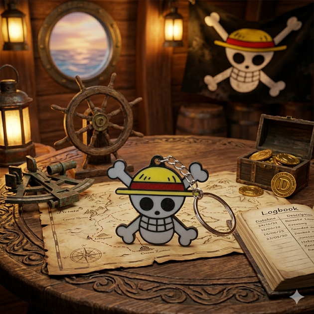 Брелок One Piece Весёлый Роджер - Фото 2 Брелок One Piece Весёлый Роджер - изображение 2