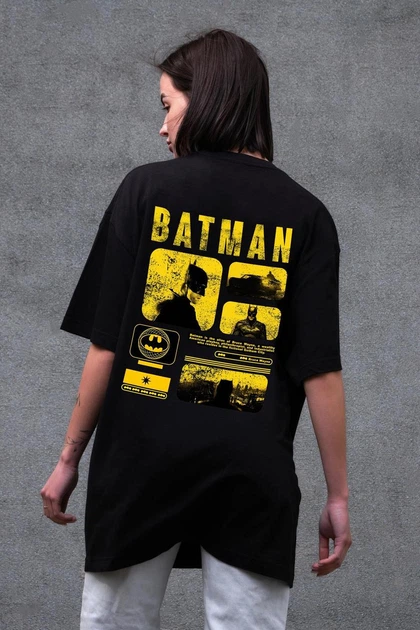 Жіноча Оверсайз Футболка Чорна З Принтом Batman Without L/XL (386682) - Фото 1 Жіноча Оверсайз Футболка Чорна З Принтом Batman Without L/XL (386682) - зображення 1