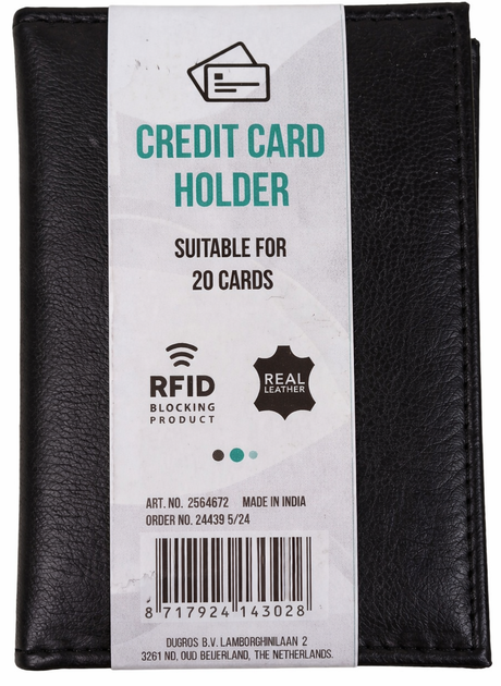 Картхолдер Dugros RFID захист натуральна шкіра Чорний - зображення 2