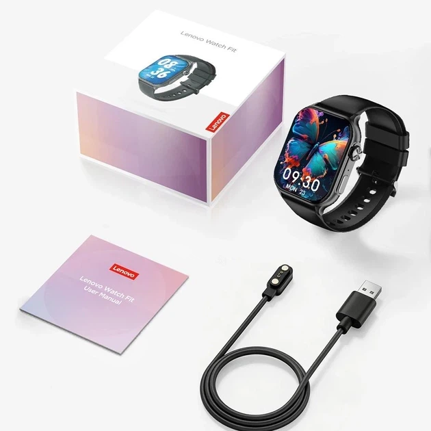 Смарт-годинник Lenovo Watch Fit L-SWAF101 Silver, 1.96", AMOLED - зображення 7