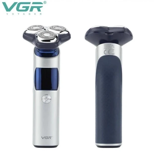 Электробритва VGR V-328 роторная, для сухого и влажного бритья, с LED-дисплеем, IPX7 Белый - изображение 3