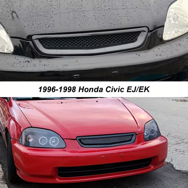 Передня решітка радіатора для Honda Civic 6 EK 1996 1998 із сіткою - зображення 5