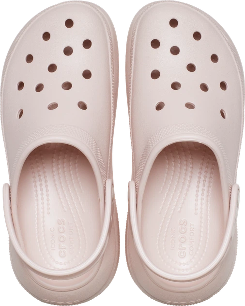 Женские кроксы на платформе Crocs Classic Crush Clogs, Пудровые, 207521-100, (M5/W7), 37-38, 23см - Фото 5 Женские кроксы на платформе Crocs Classic Crush Clogs, Пудровые, 207521-100, (M5/W7), 37-38, 23см - изображение 5