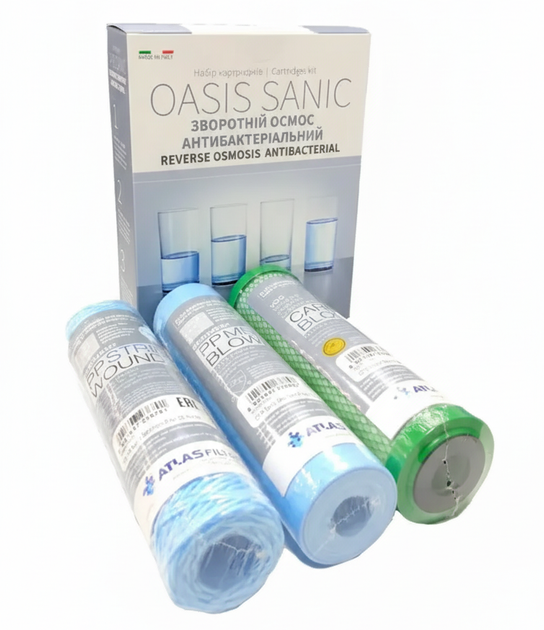 Комплект картриджів антибактеріальний ATLAS FILTRI Oasis DP Sanic Set Box (LSP000005) - изображение 4