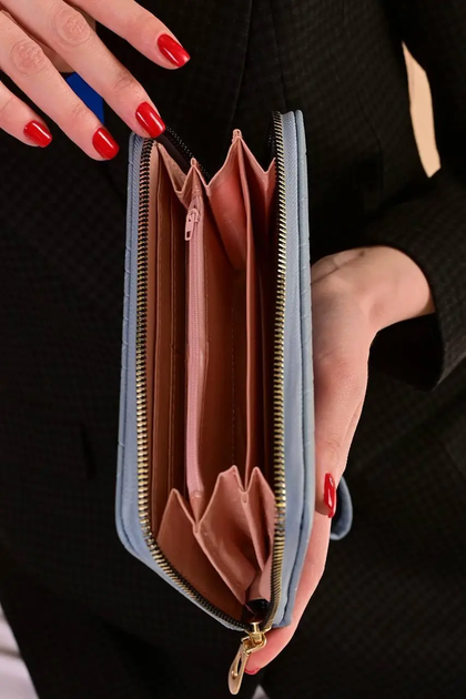 Кошелек No brand 467 женский голубой - изображение 5
