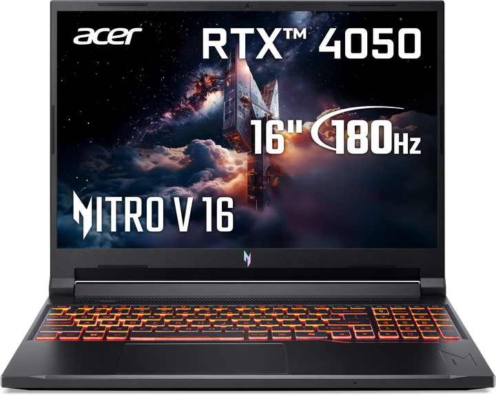 Ноутбук Acer Nitro V 16 AI ANV16-42-R09L (NH.U1JEU.006) Shale Black / 16" IPS WUXGA 180 Гц / AMD Ryzen 5 240 / RAM 16 ГБ / SSD 512 ГБ / RTX 4050, 6 ГБ / LAN - Фото 1 Ноутбук Acer Nitro V 16 AI ANV16-42-R09L (NH.U1JEU.006) Shale Black / 16" IPS WUXGA 180 Гц / AMD Ryzen 5 240 / RAM 16 ГБ / SSD 512 ГБ / RTX 4050, 6 ГБ / LAN - изображение 1