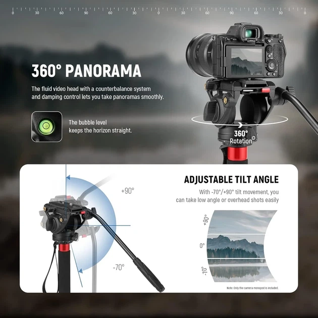 Монопод для камеры NEEWER TP71 1.8м Черный Б/В - изображение 3