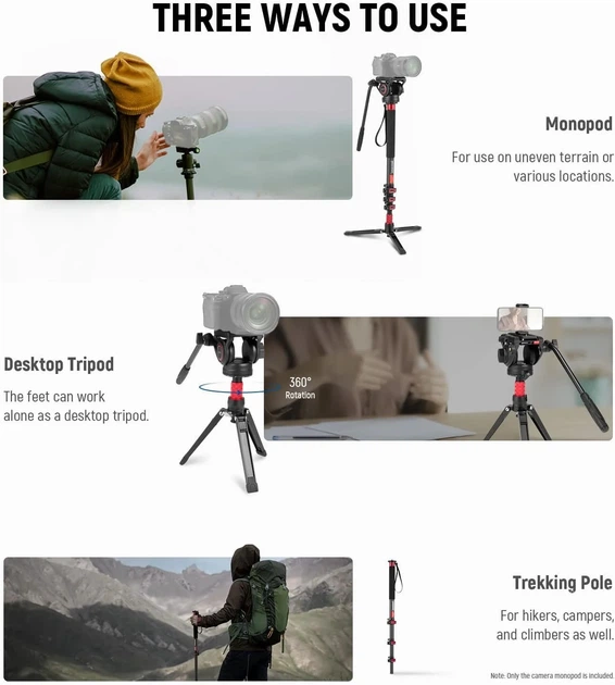 Монопод для камеры NEEWER TP71 1.8м Черный Б/В - изображение 8