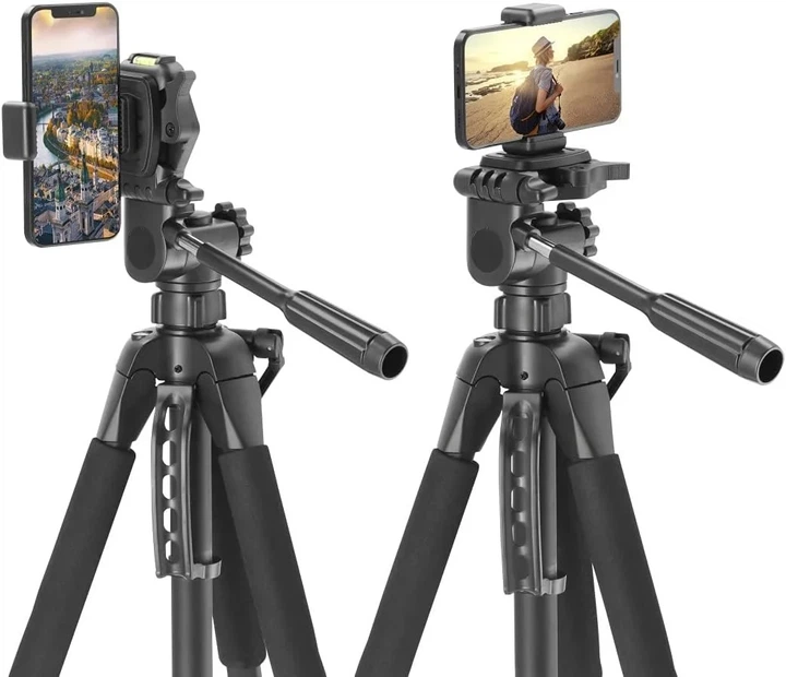 Штатив Hama Action 165 3D для фотокамеры с подсветкой 61-165 см Черный Б/В - изображение 3