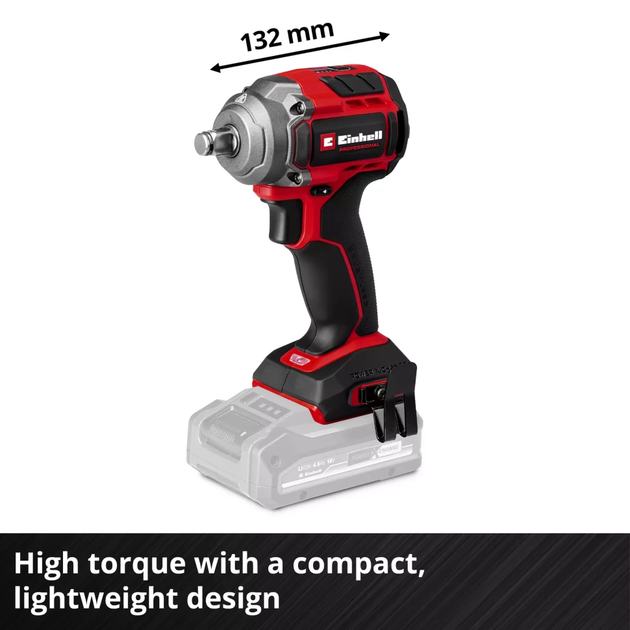 Гайковерт ударний акумуляторний Einhell Professional TP-CW 18/350-C Li BL - Solo 18В 350Нм 0-2400об/хв 1.03кг - изображение 4