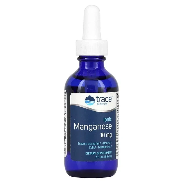 Ионный марганец Liquid Ionic Manganese 10 мг Trace Minerals Research, 59 мл - изображение 3
