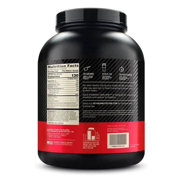 Сывороточный протеин 100% Whey Gold Standard Optimum Nutrition шоколад арахисовая паста 2270 г - Фото 2 Сывороточный протеин 100% Whey Gold Standard Optimum Nutrition шоколад арахисовая паста 2270 г - изображение 2