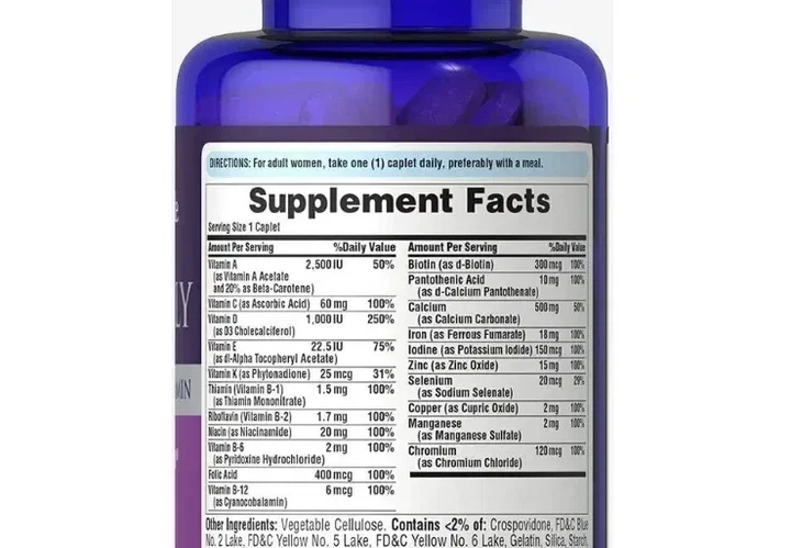 Женские поливитамины One Daily, One Daily Women's Multivitamin, Puritan's Pride, 100 таблеток - изображение 2