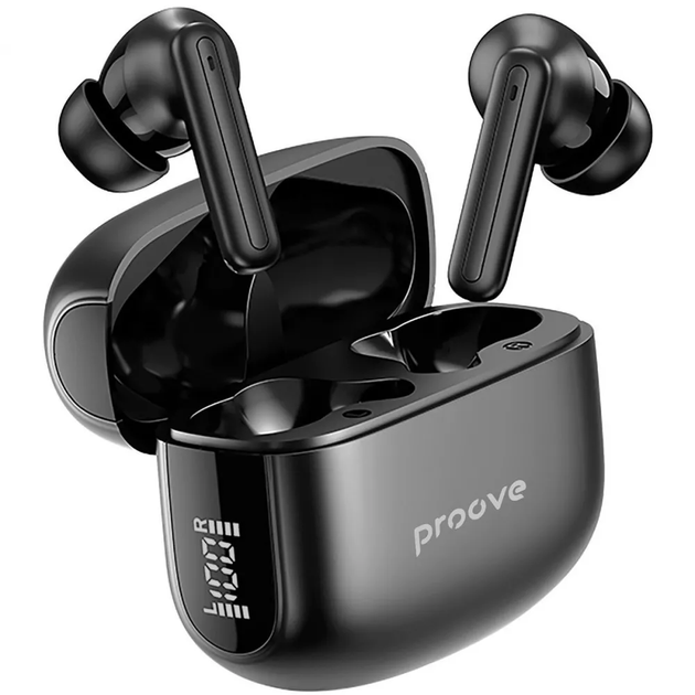 Беспроводные наушники Proove Tempo TWS APP Black Bluetooth 5.4 ANC кейс 300 мАч (TWTM0001AP01) - изображение 2