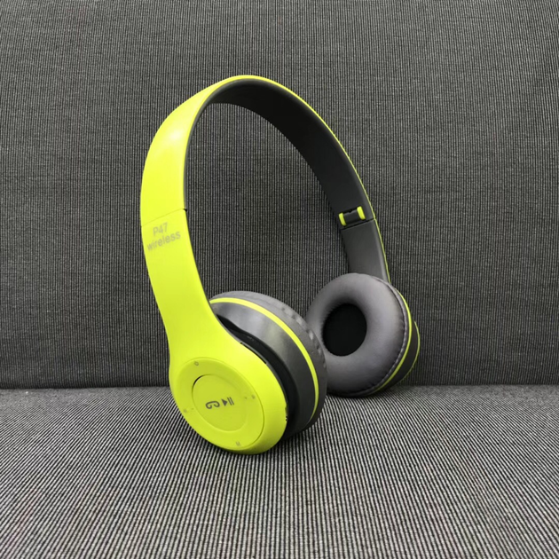 Бездротові Bluetooth навушники з мікрофоном Usams Wireless P47-BT5 складні, повнорозмірні MP3, FM, microSD Green - Фото 6 Бездротові Bluetooth навушники з мікрофоном Usams Wireless P47-BT5 складні, повнорозмірні MP3, FM, microSD Green - зображення 6
