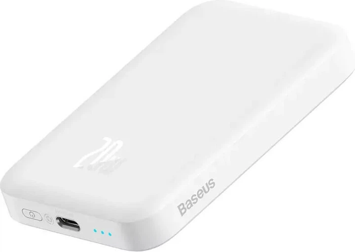 Зовнішній акумулятор (павербанк) Baseus Magnetic Bracket 6000mAh 20W White (P10059002223-00) - зображення 3