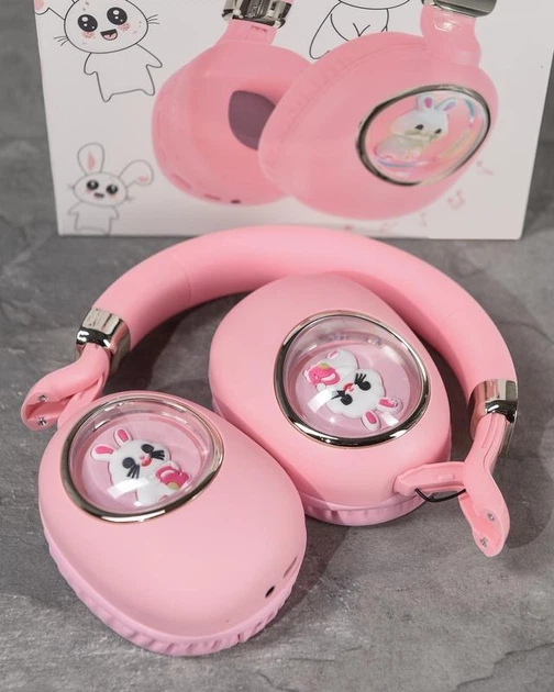 Накладні навушники дитячі бездротові з RGB підсвічуванням CatEar 892 Bluetooth Pink - зображення 4