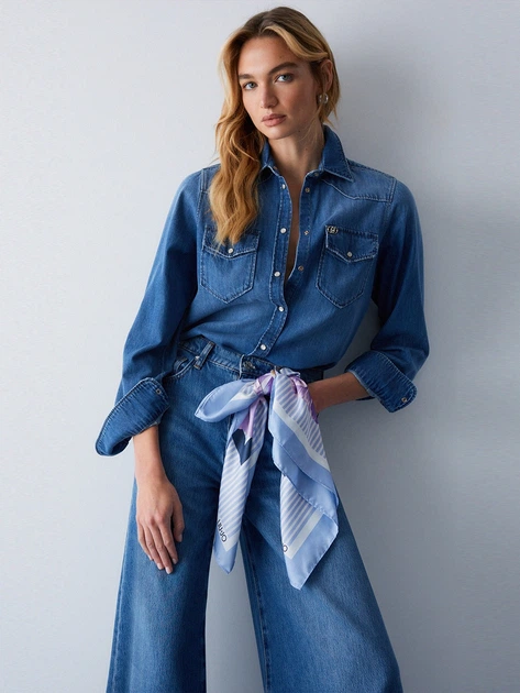 Chusta damska Liu Jo 2A6053T2745-00102 Lawendowa (800070353941) - obraz 2