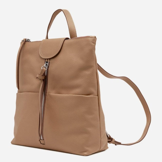 Рюкзак жіночий з натуральної шкіри вміщує формат А4 Gianni Chiarini ZN-7040/COMM-GRN-5313 Бежевий (800070354429) - зображення 3