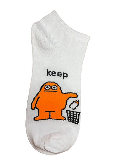 Набір коротких бавовняних шкарпеток з принтом Krazy Sox Funny Cotton Short 5 пар білі з написами та персонажами розмір 38–42 - зображення 5