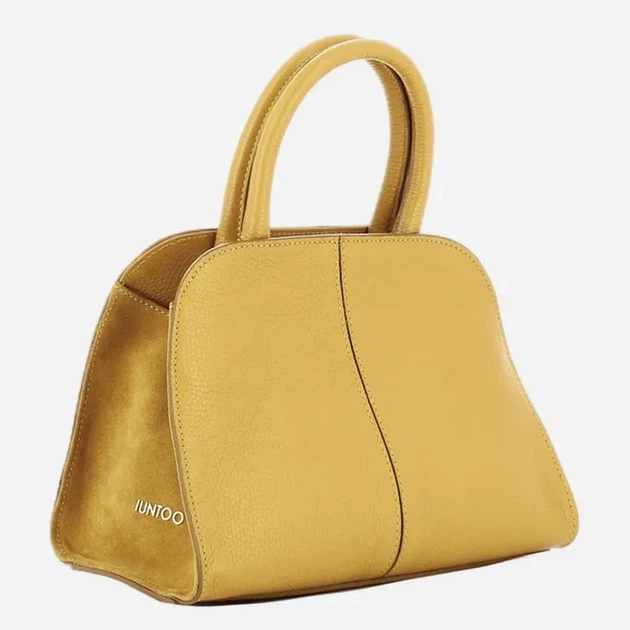 Torebka crossbody damska skórzana IUNTOO 13183-8D Musztardowa (800070358104) - obraz 3