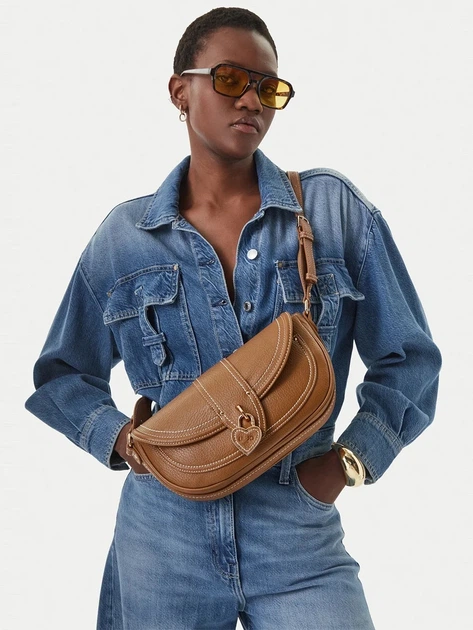 Torebka crossbody damska mała Liu Jo AA6062E1109-80933 Ciemnobeżowa (800070353976) - obraz 2