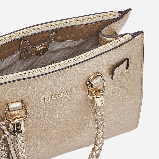 Torebka crossbody damska mała Liu Jo AA6069E1012-90048 Złota (800070353724) - obraz 6