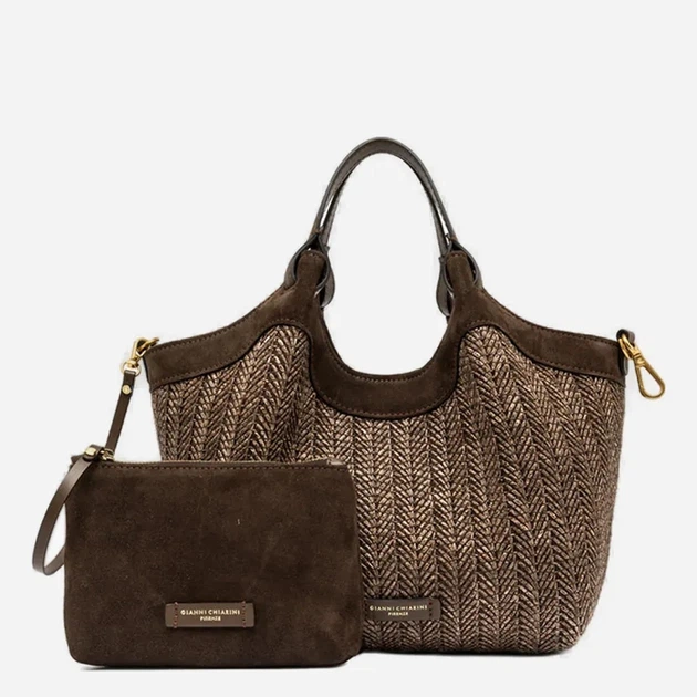 Сумка крос-боді через плече жіноча середня Gianni Chiarini BS-12339/COMM-PGLSPG-13840 Коричнева (800070352654) - зображення 4
