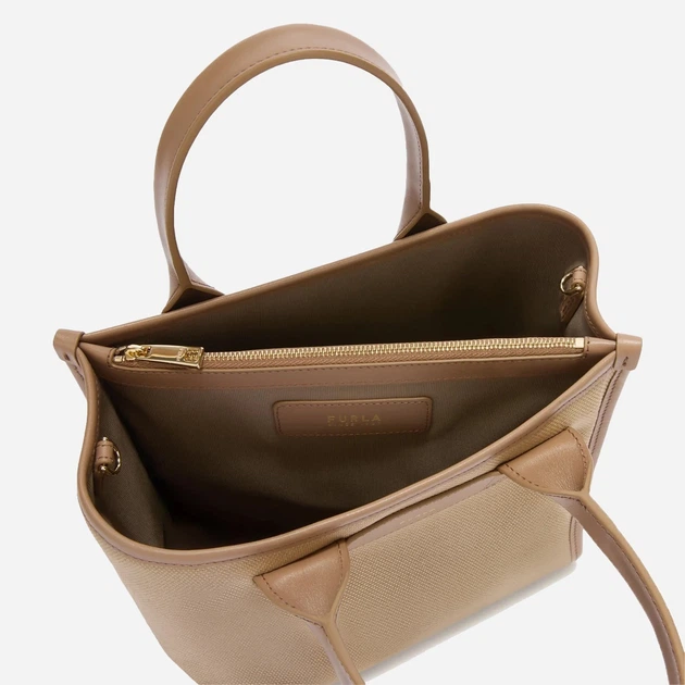 Torebka crossbody damska materiałowa Furla WB02038BX20934947S1007 Beżowa (800070358014) - obraz 4