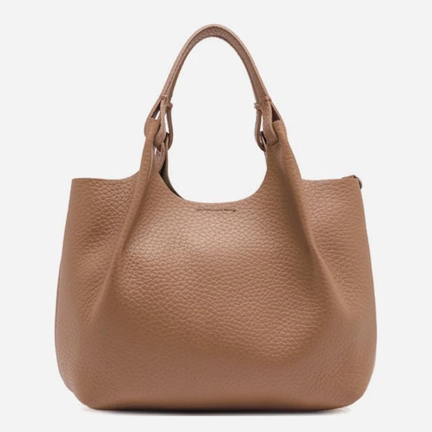 Zestaw (torebka + kosmetyczka) damski skórzany Gianni Chiarini BS-9719-RNGDBL-T.U.-5313 Ciemnobeżowy (800070352673) - obraz 2