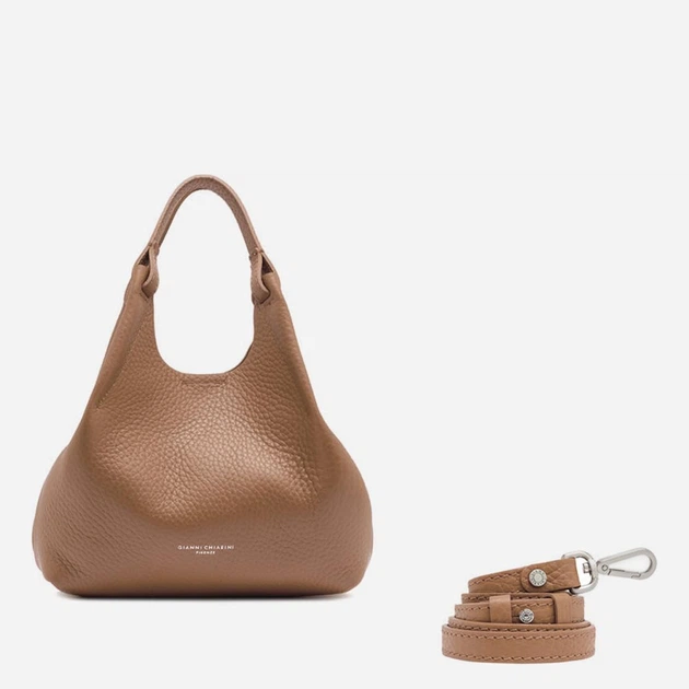 Zestaw (torebka + kosmetyczka) damski skórzany Gianni Chiarini BS-9719-RNGDBL-T.U.-5313 Ciemnobeżowy (800070352673) - obraz 5