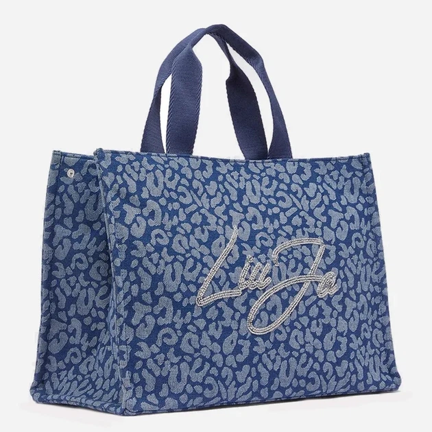Torebka shopper damska materiałowa Liu Jo 2A6026D3200-78365 Niebieska (800070353914) - obraz 4
