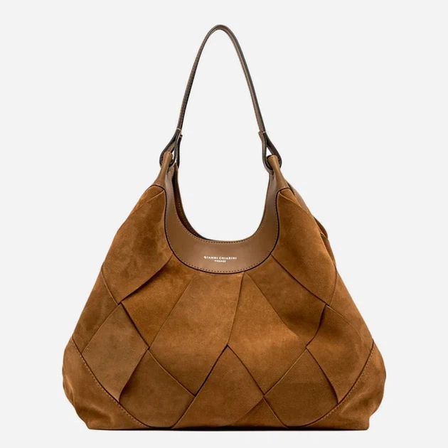 Torebka shopper damska zamszowa Gianni Chiarini BS-12350-INT-CM-1478 Brązowa (800070354446) - obraz 5