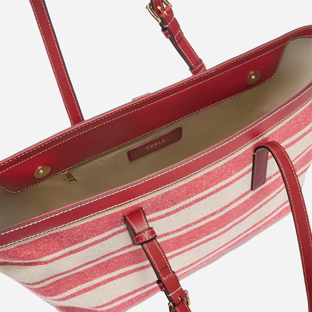 Torebka shopper damska materiałowa Furla WB02007BX43534028S1007 Czerwona (800070358034) - obraz 3
