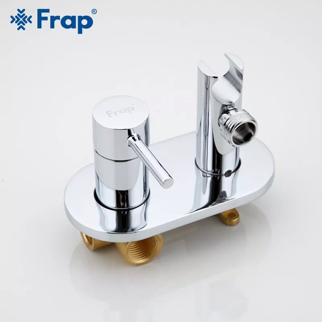 Гигиенический душ со смесителем хром Frap F7505 - изображение 3