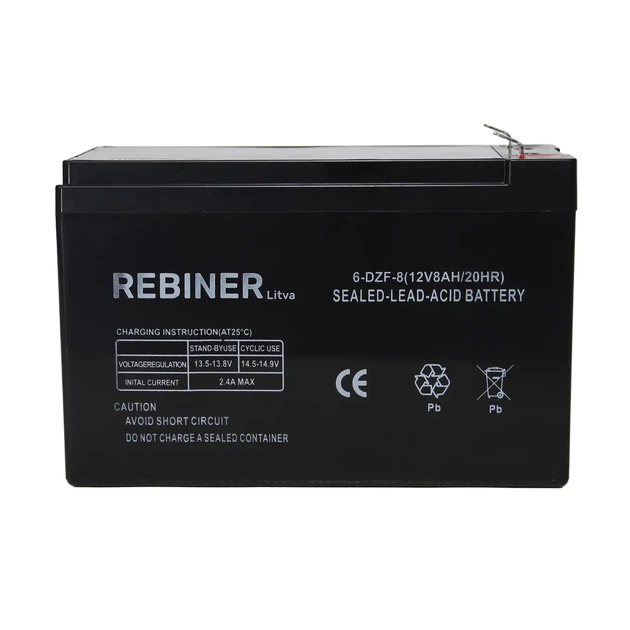 Аккумулятор 12V 8Ah Rebiner Pb-Cd для садового опрыскивателя универсальный - Фото 6 Аккумулятор 12V 8Ah Rebiner Pb-Cd для садового опрыскивателя универсальный - изображение 6