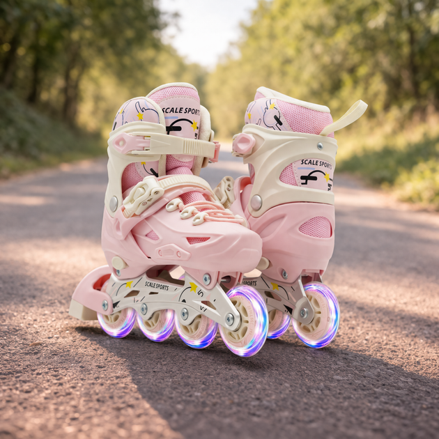 Детские ролики Scale Sports Pink LF 605 регулируемый размер 29–33 - Фото 1 Детские ролики Scale Sports Pink LF 605 регулируемый размер 29–33 - изображение 1