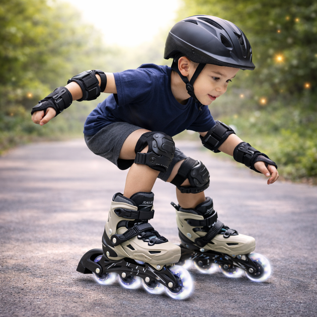 Детские ролики Scale Sports Gray LF 605 регулируемый размер 29–33 - изображение 3