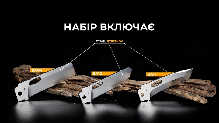 Набір змінних клинків Roxon (BA04; BA10; BA11) 3in1 для S501U, S502U, S802 - изображение 12