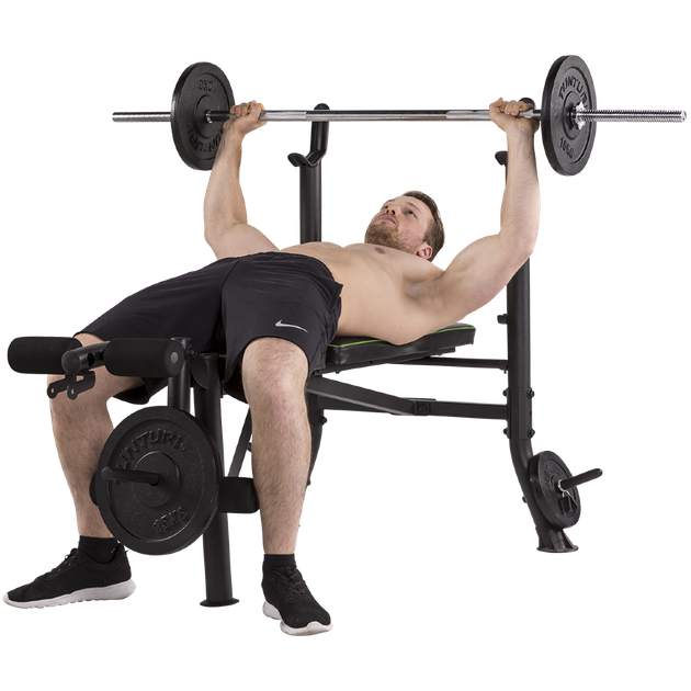 Лава для жиму штанги універсальна Tunturi WB40 Compact Width Weight Bench 17TSWB4000 - зображення 2