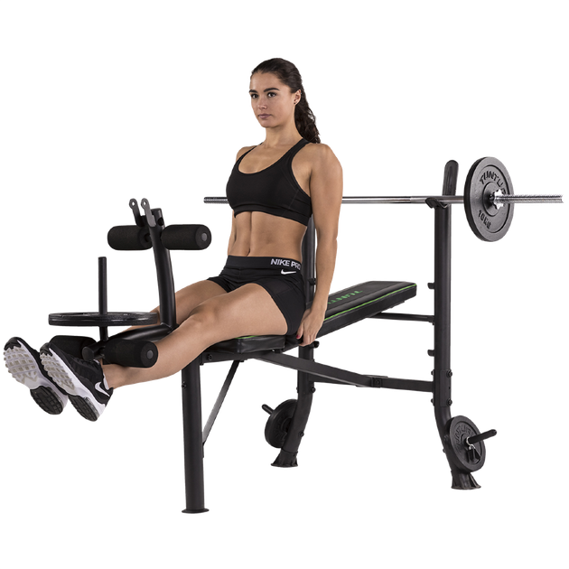 Лава для жиму штанги універсальна Tunturi WB40 Compact Width Weight Bench 17TSWB4000 - зображення 3