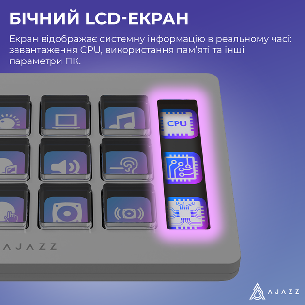 Контроллер для стриминга Ajazz AKP153E USB White (AKP153E-W) - Фото 10 Контроллер для стриминга Ajazz AKP153E USB White (AKP153E-W) - изображение 10