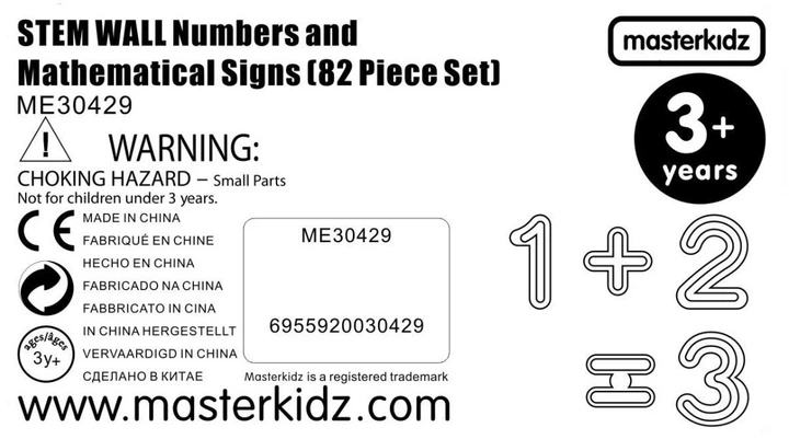Zestaw cyferek i znakow Masterkidz do nauki liczenia i matematyki dla paneli Stem 82 elementy ME30429 (6955920030429) - Zdjęcie 6 Zestaw cyferek i znakow Masterkidz do nauki liczenia i matematyki dla paneli Stem 82 elementy ME30429 (6955920030429) - obraz 6