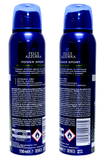 Дезодорант для тіла спрей чоловічий FELCE AZZURRA deod spray power sport 150 мл. - зображення 2