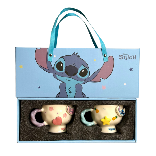 Стильный набор керамических чашек Disney Lilo and Stitch (Ангел и Стич) 2 шт х 350 мл - изображение 9