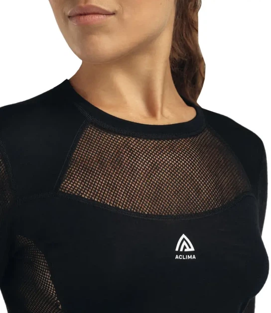 Термокофта Aclima WoolNet Light Crewneck W’s Jet M black - зображення 5